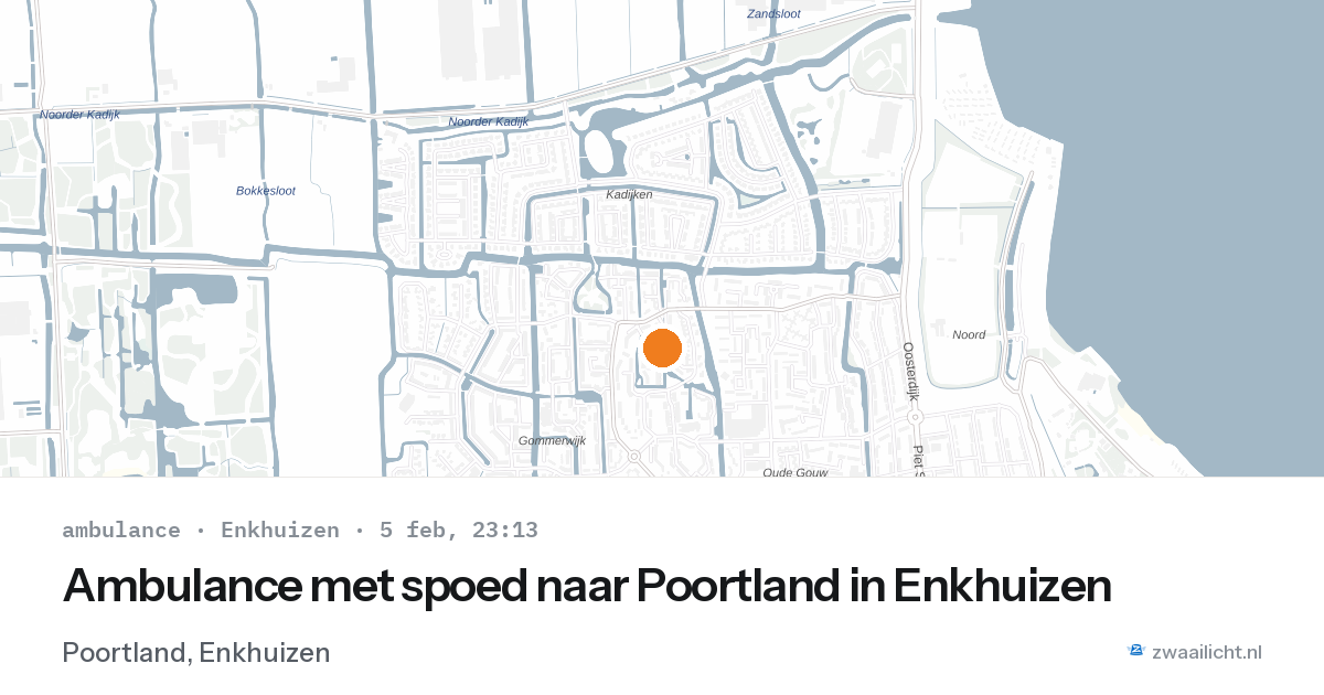 Ambulance met spoed naar Poortland in Enkhuizen — 5 feb 2026