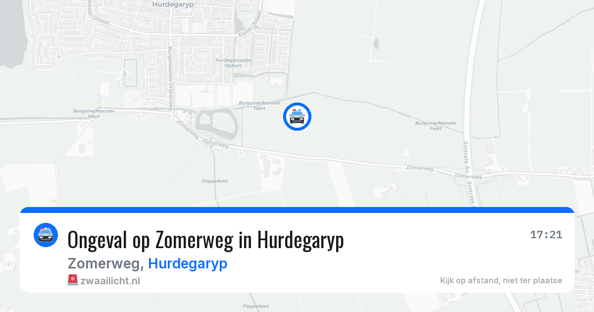Ongeval op Zomerweg in Hurdegaryp — 2 jul 2026
