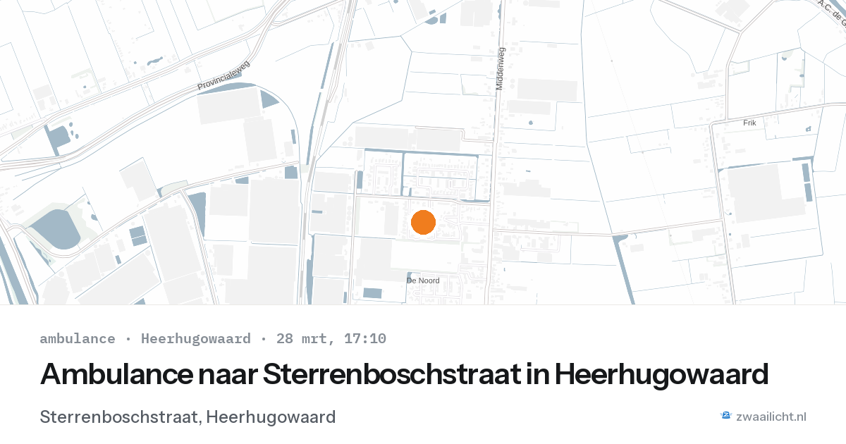 Ambulance naar Sterrenboschstraat in Heerhugowaard — 28 mrt 2026