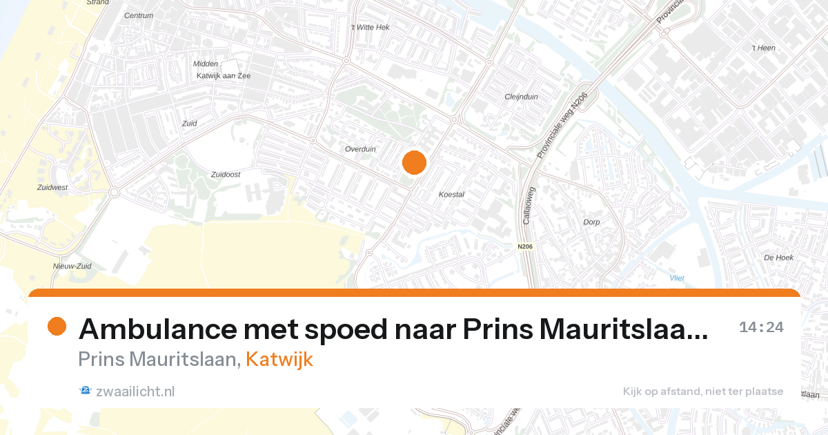 Ambulance met spoed naar Prins Mauritslaan in Katwijk — 25 mrt 2026