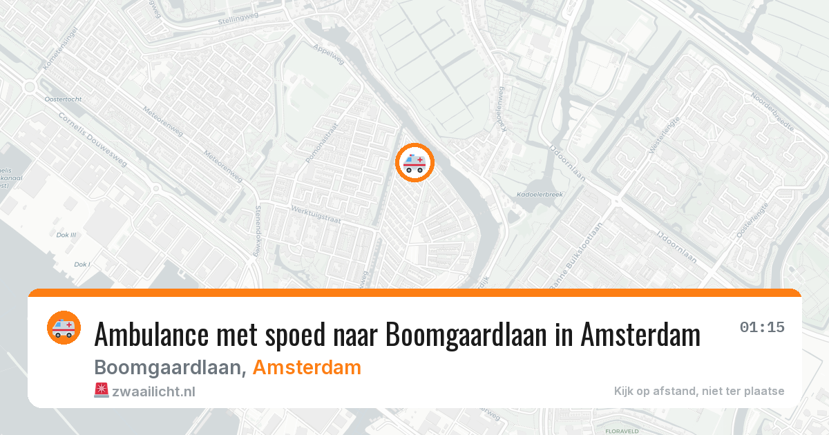 Ambulance met spoed naar Boomgaardlaan in Amsterdam — 27 jun 2026