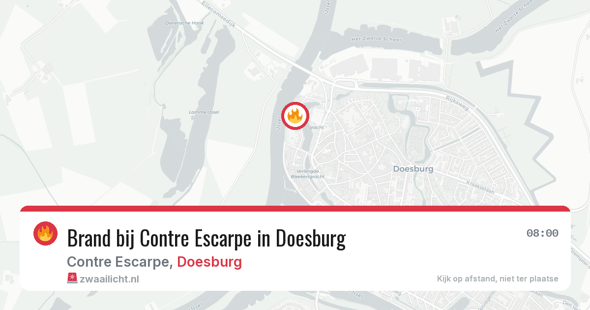 Brand bij Contre Escarpe in Doesburg — 28 jun 2026