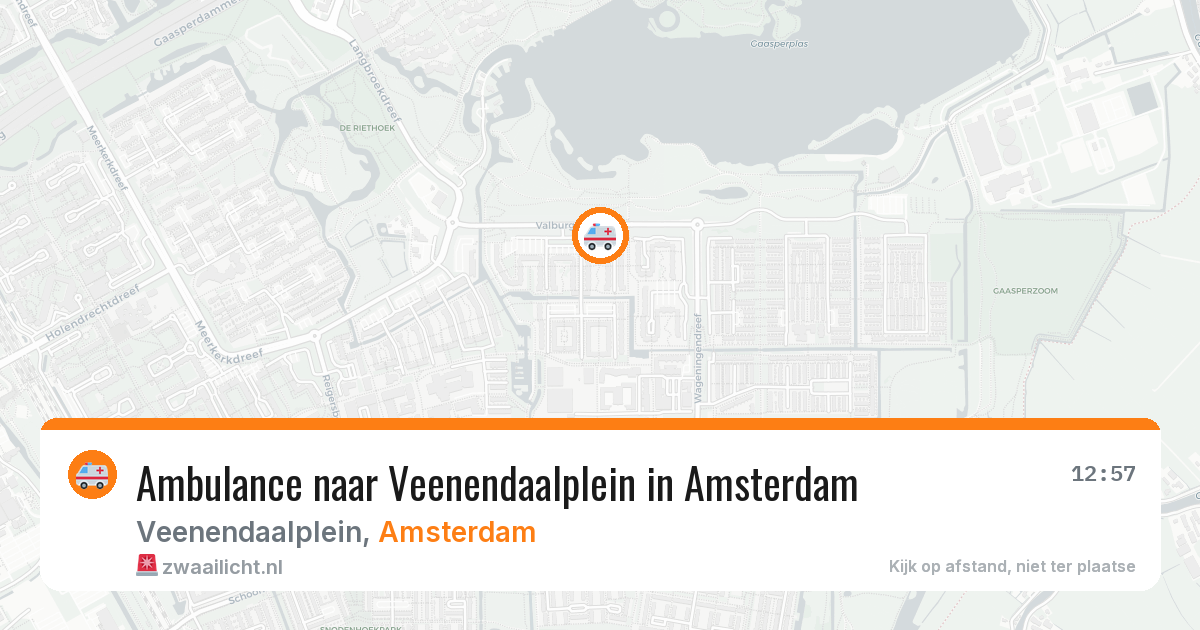 Ambulance naar Veenendaalplein in Amsterdam — 13 jul 2026
