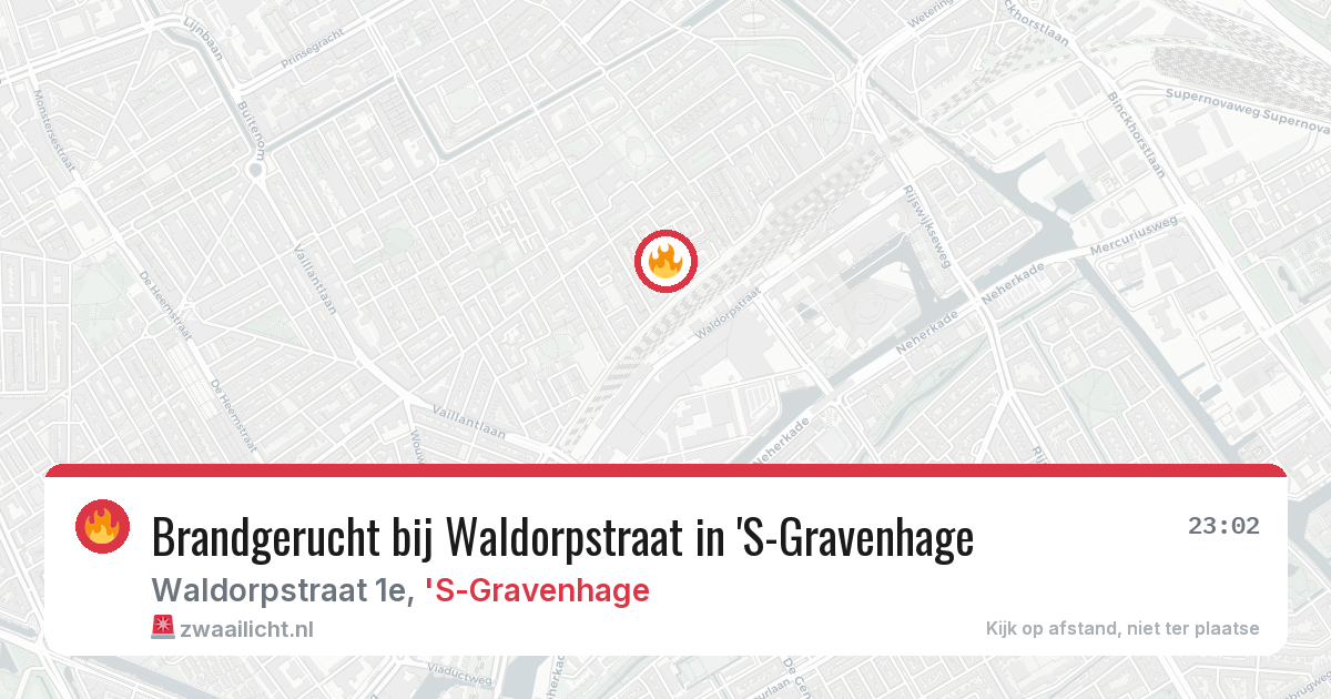 Brandgerucht bij Waldorpstraat in 'S-Gravenhage — 20 feb 2026