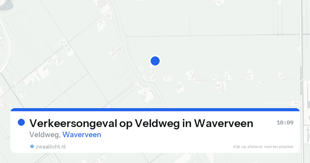 Verkeersongeval op Veldweg in Waverveen — 17 aug 2026