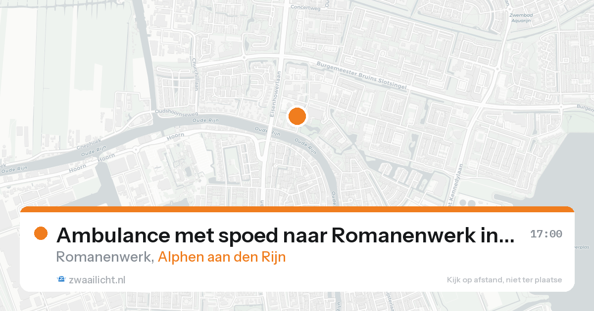 Ambulance met spoed naar Romanenwerk in Alphen aan den Rijn — 3 jun 2026