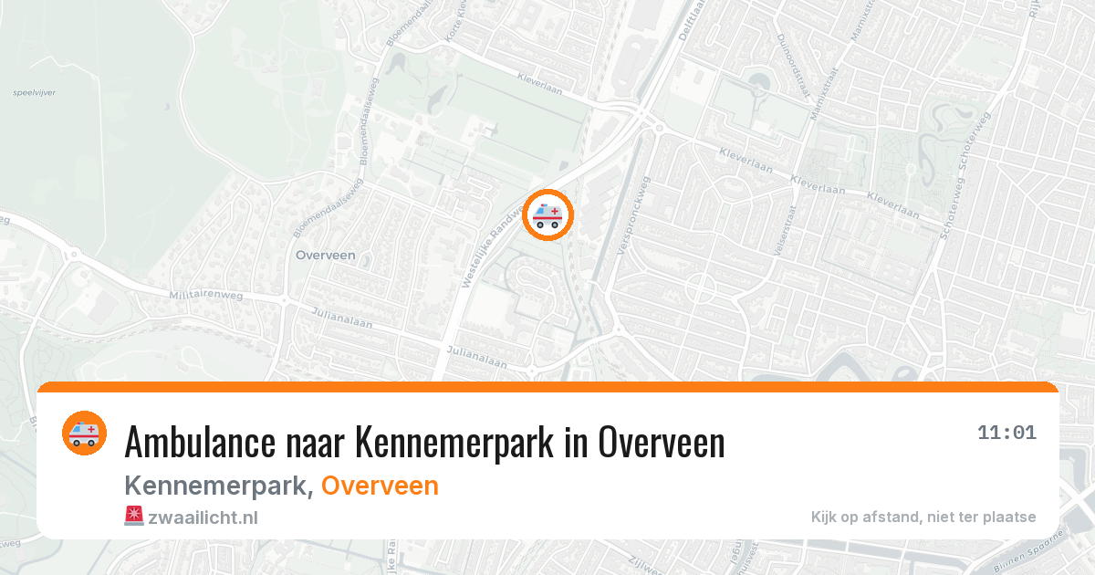 Ambulance naar Kennemerpark in Overveen — 3 aug 2026