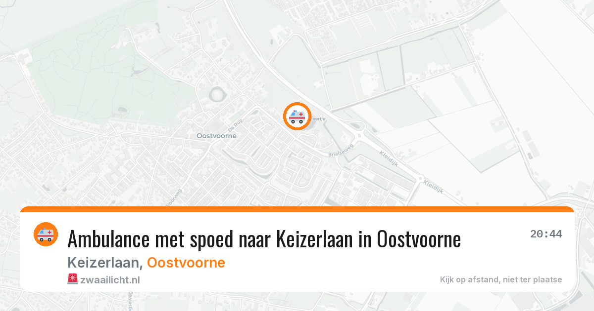 Ambulance met spoed naar Keizerlaan in Oostvoorne — 2 aug 2026