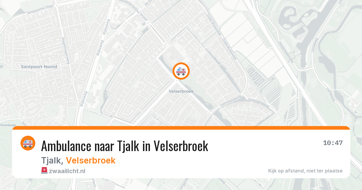 Ambulance naar Tjalk in Velserbroek — 12 aug 2026