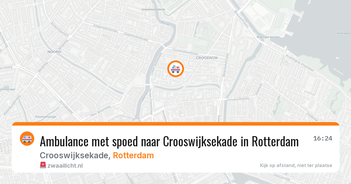 Ambulance met spoed naar Crooswijksekade in Rotterdam — 14 mei 2026