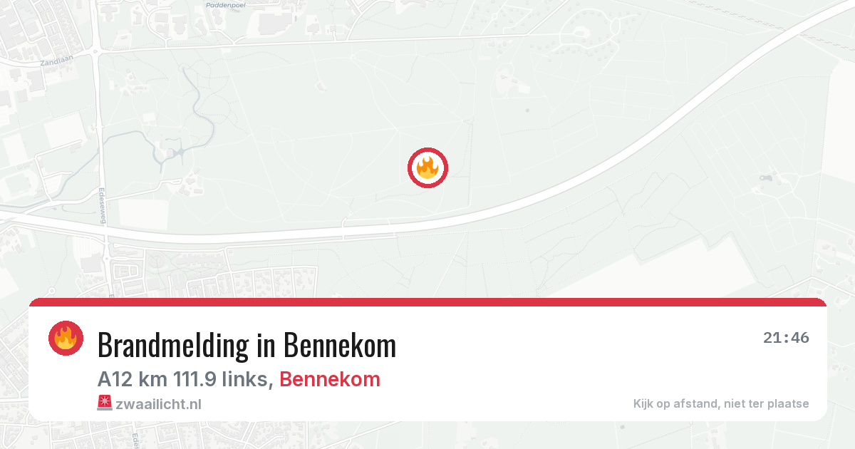 Brandmelding in Bennekom — 10 aug 2026