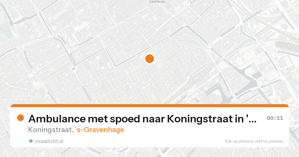 Ambulance met spoed naar Koningstraat in 's-Gravenhage — 19 aug 2026