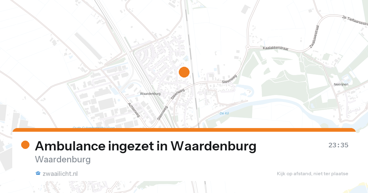 Ambulance ingezet in Waardenburg — 31 jan 2026