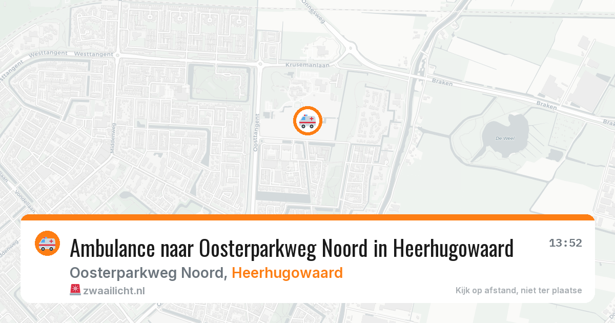 Ambulance naar Oosterparkweg Noord in Heerhugowaard — 12 aug 2026