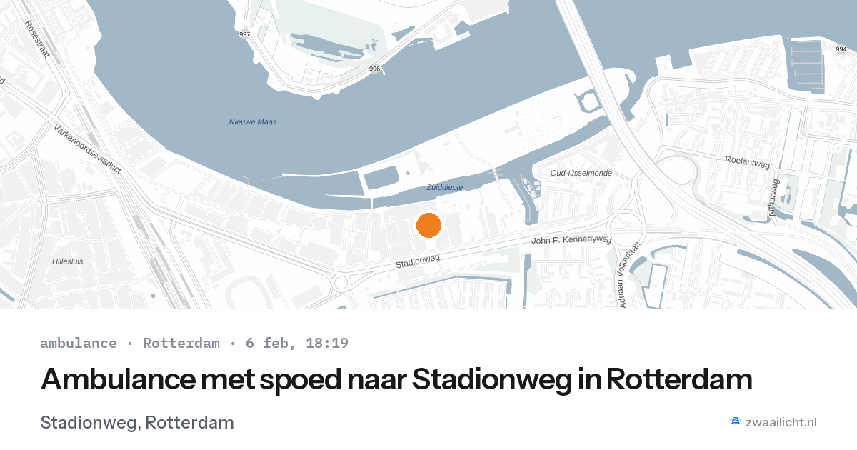 Ambulance met spoed naar Stadionweg in Rotterdam — 6 feb 2026