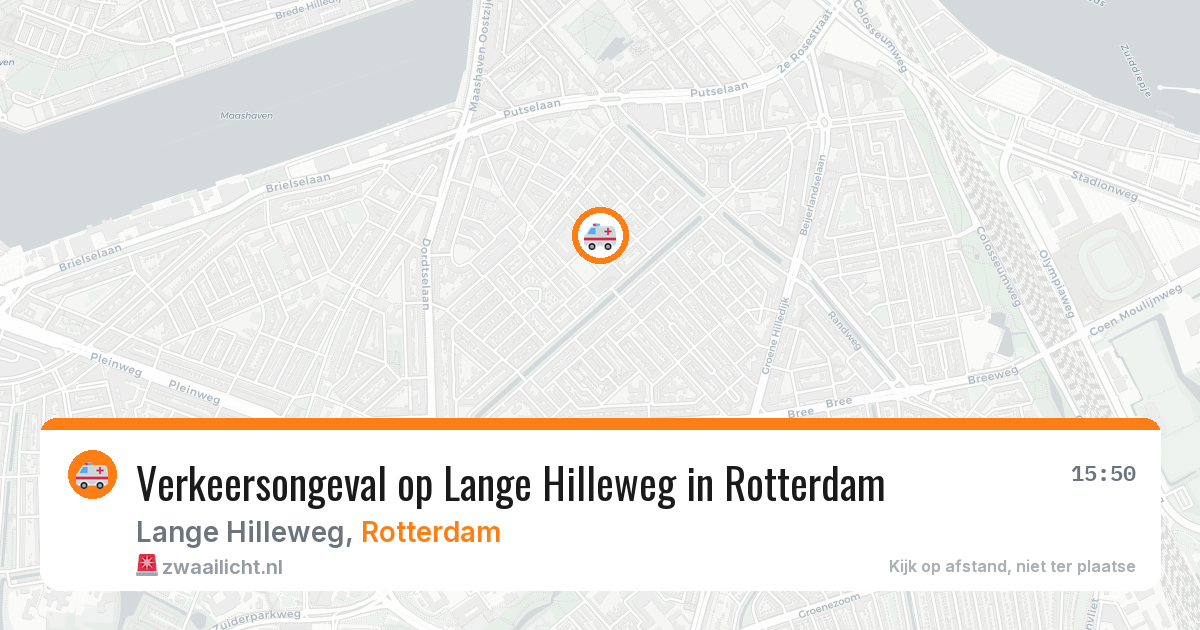 Verkeersongeval op Lange Hilleweg in Rotterdam — 21 jun 2026