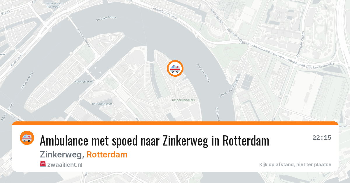 Ambulance met spoed naar Zinkerweg in Rotterdam — 15 mei 2026