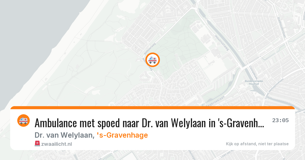 Ambulance met spoed naar Dr. van Welylaan in 's-Gravenhage — 9 mei 2026