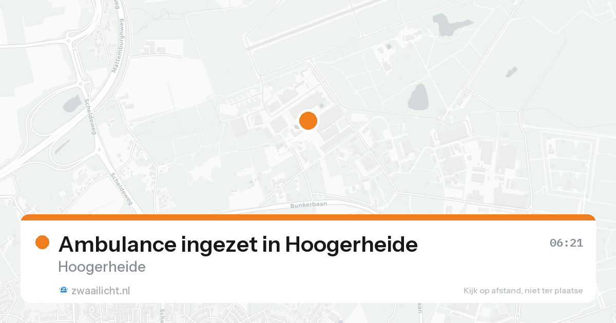 Ambulance ingezet in Hoogerheide — 15 aug 2026