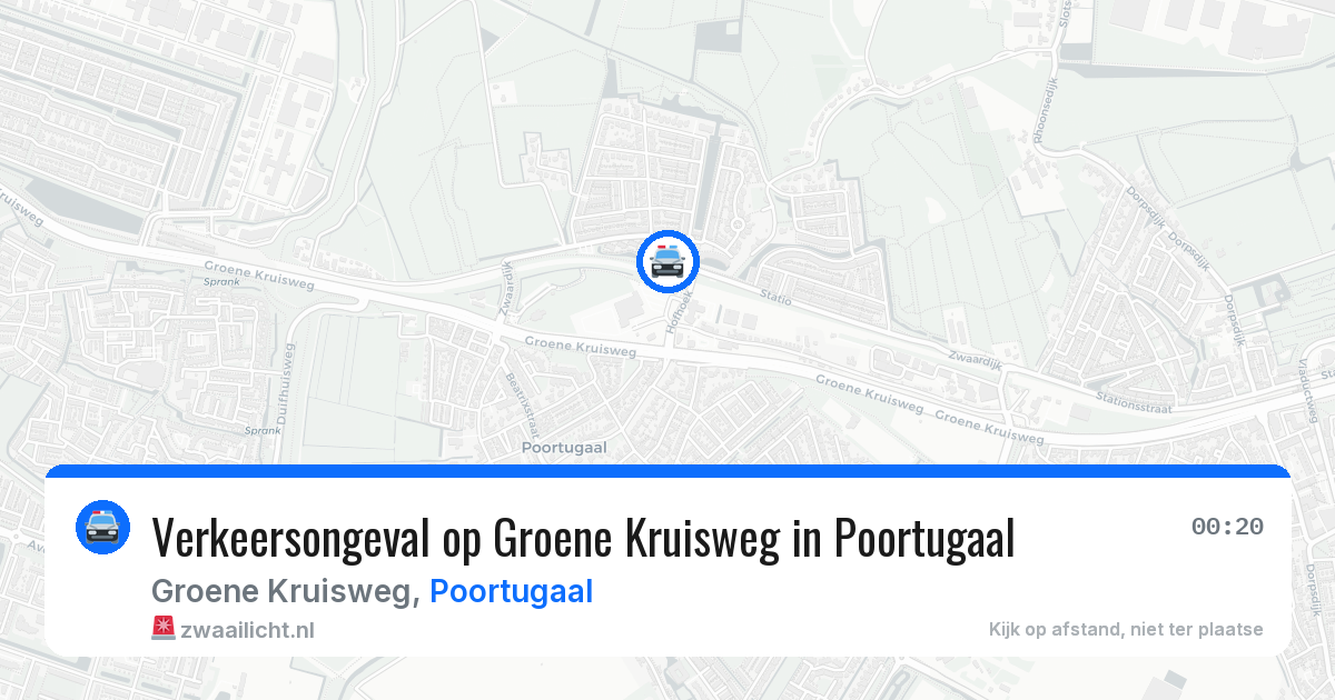 Verkeersongeval op Groene Kruisweg in Poortugaal — 31 jul 2026