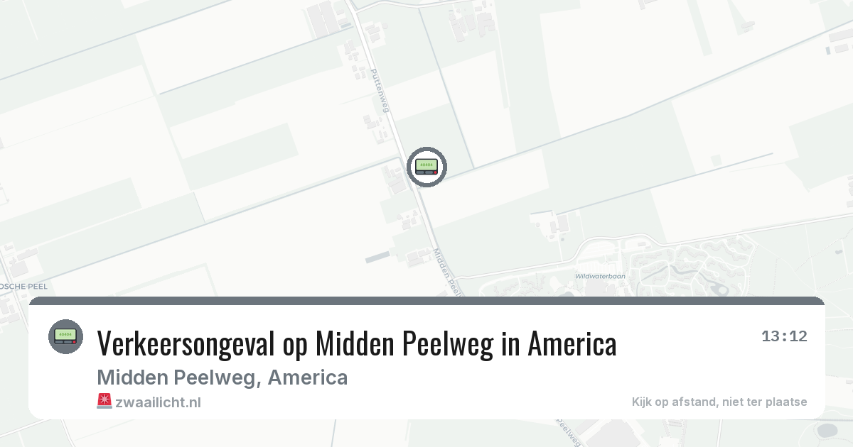 Verkeersongeval op Midden Peelweg in America — 23 mei 2026