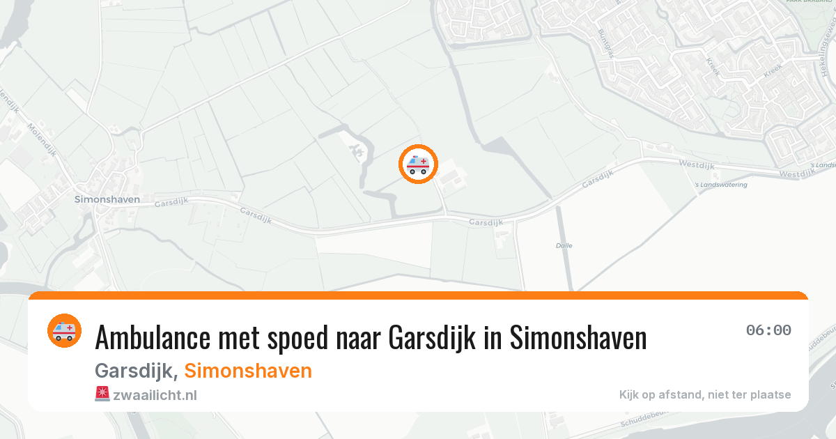 Ambulance met spoed naar Garsdijk in Simonshaven — 8 feb 2026