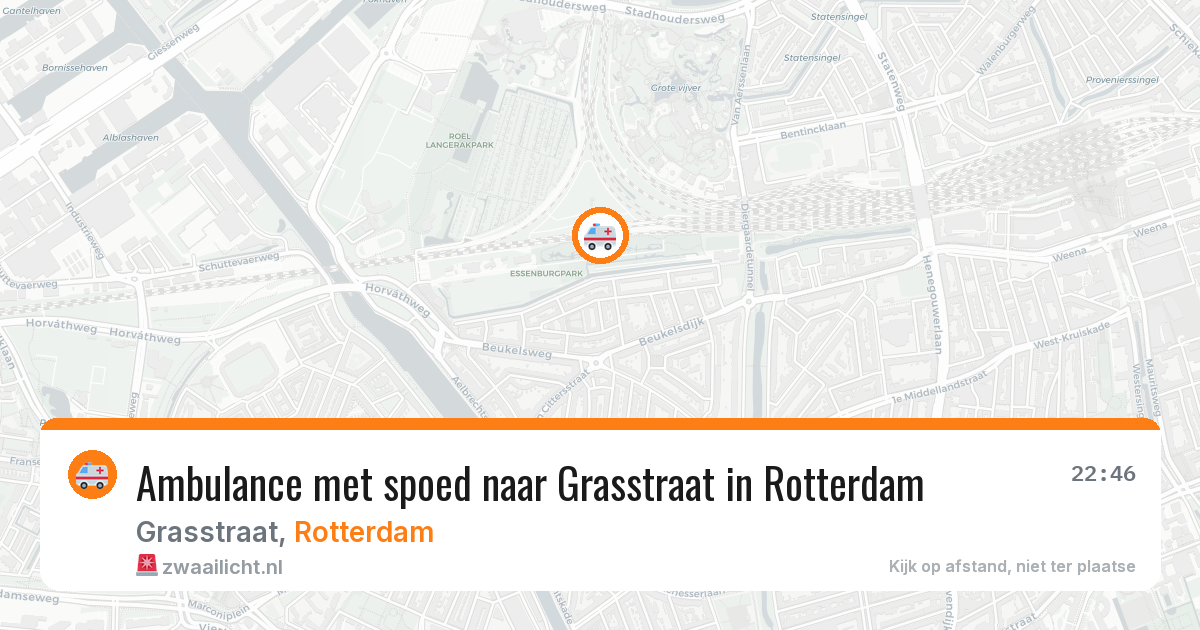 Ambulance met spoed naar Grasstraat in Rotterdam — 28 apr 2026
