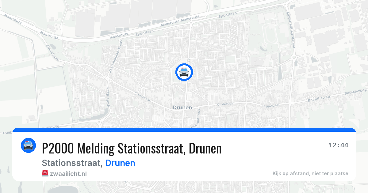 P2000 Melding Stationsstraat, Drunen — 2 jul 2026