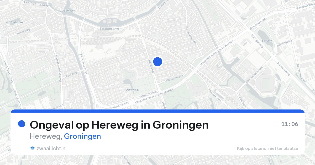 Ongeval op Hereweg in Groningen — 14 aug 2026