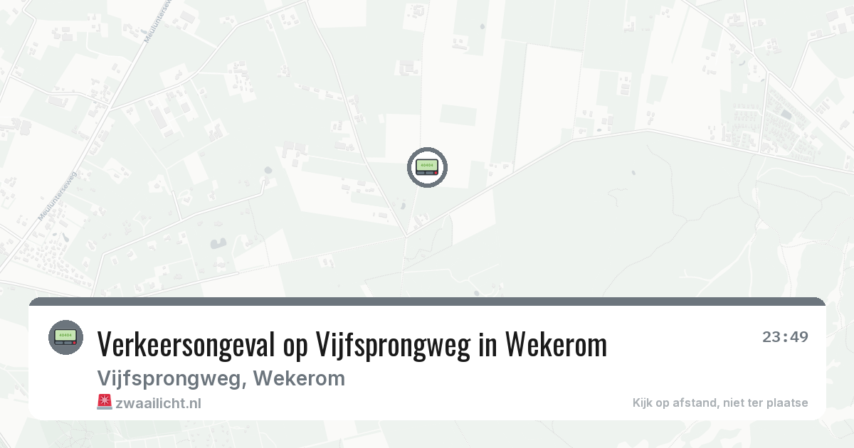 Verkeersongeval op Vijfsprongweg in Wekerom — 11 apr 2026
