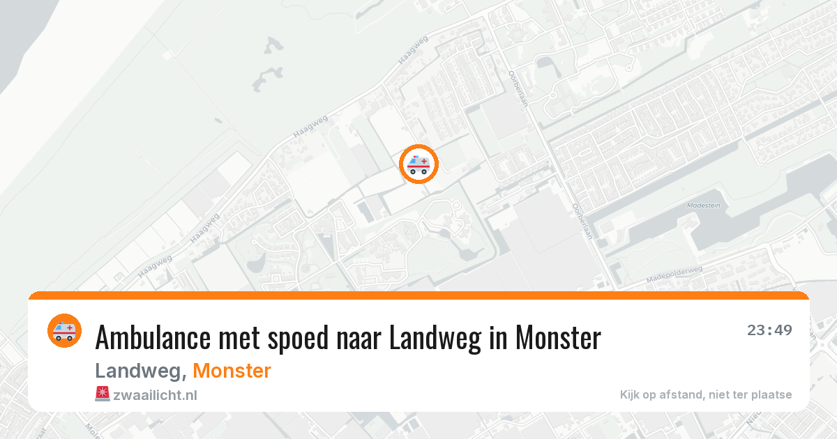 Ambulance met spoed naar Landweg in Monster — 10 apr 2026