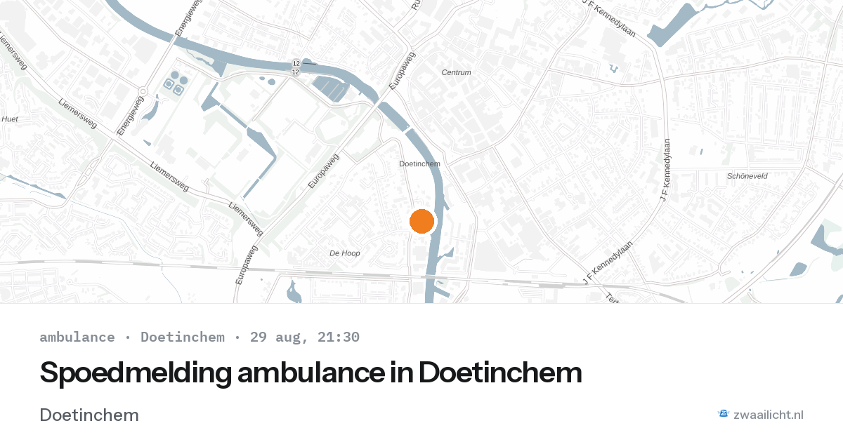 Spoedmelding ambulance in Doetinchem — 29 aug 2026