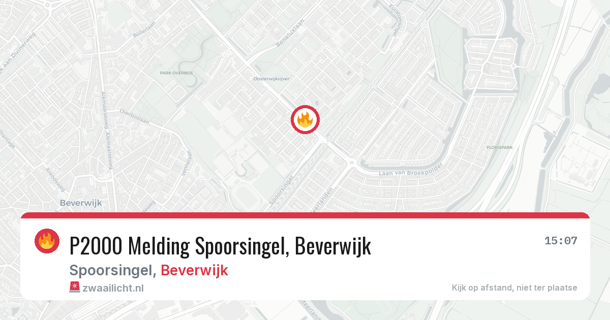 P2000 Melding Spoorsingel, Beverwijk — 4 aug 2026