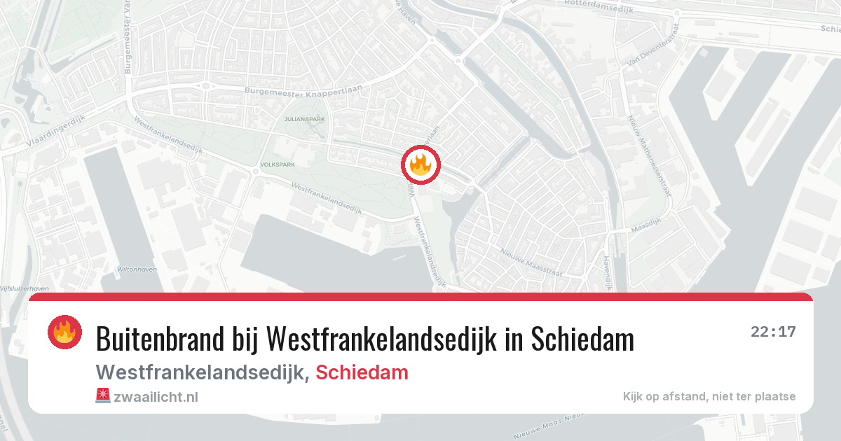 Buitenbrand bij Westfrankelandsedijk in Schiedam — 7 aug 2026