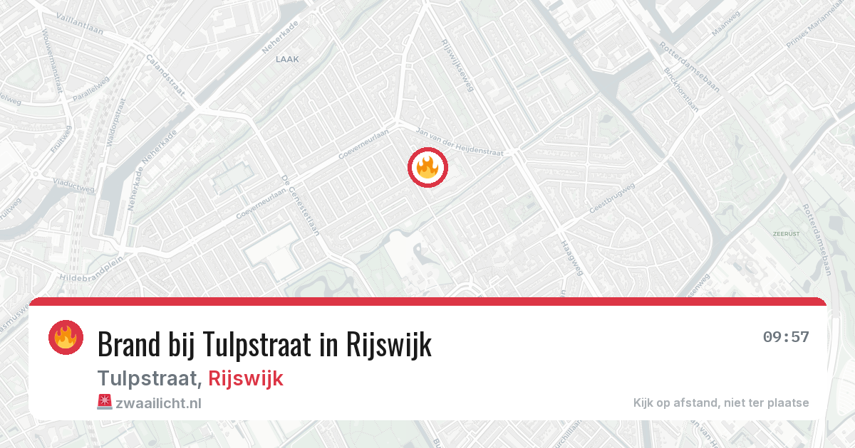 Brand bij Tulpstraat in Rijswijk — 19 mei 2026