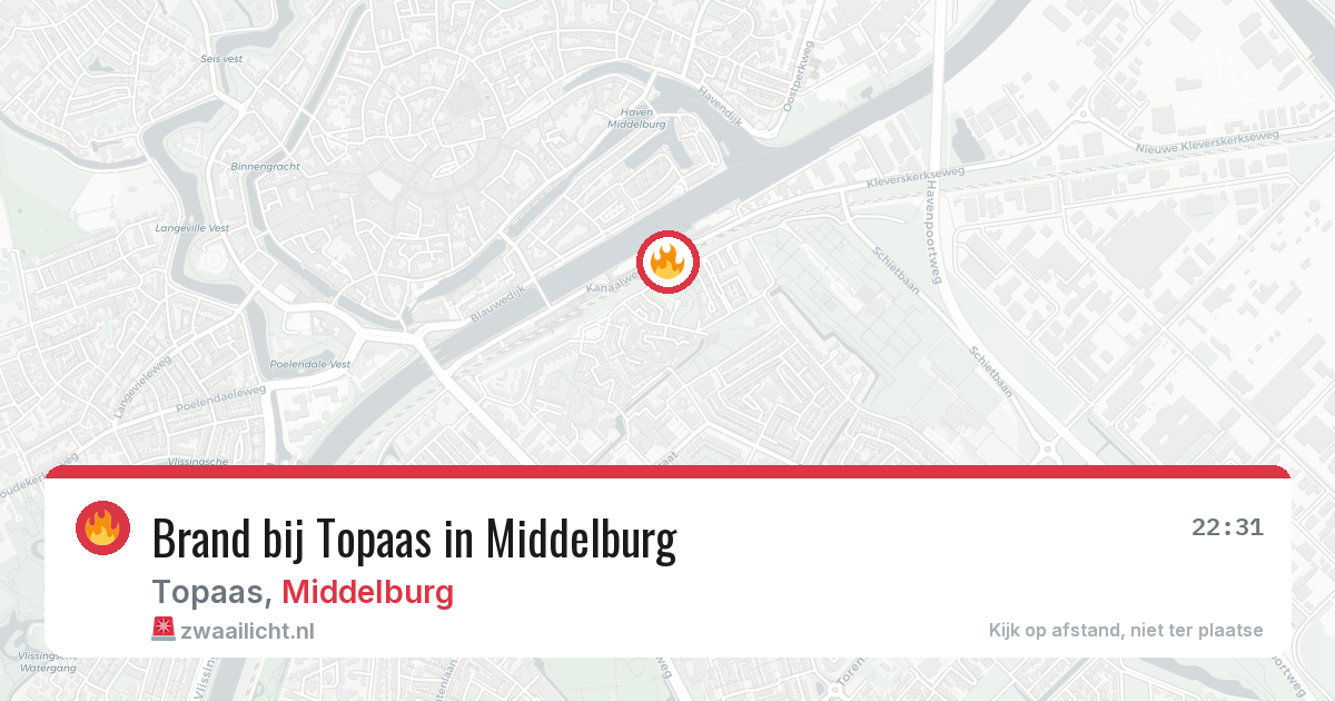 Brand bij Topaas in Middelburg — 23 apr 2026