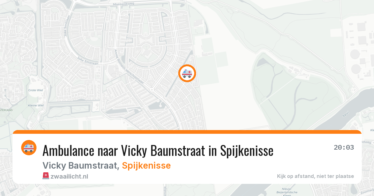 Ambulance naar Vicky Baumstraat in Spijkenisse — 13 mei 2026