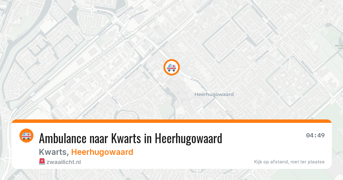 Ambulance naar Kwarts in Heerhugowaard — 4 mei 2026