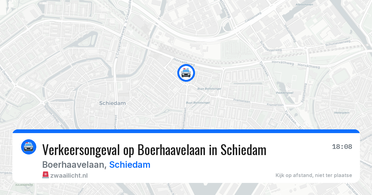 Verkeersongeval op Boerhaavelaan in Schiedam — 6 jul 2026
