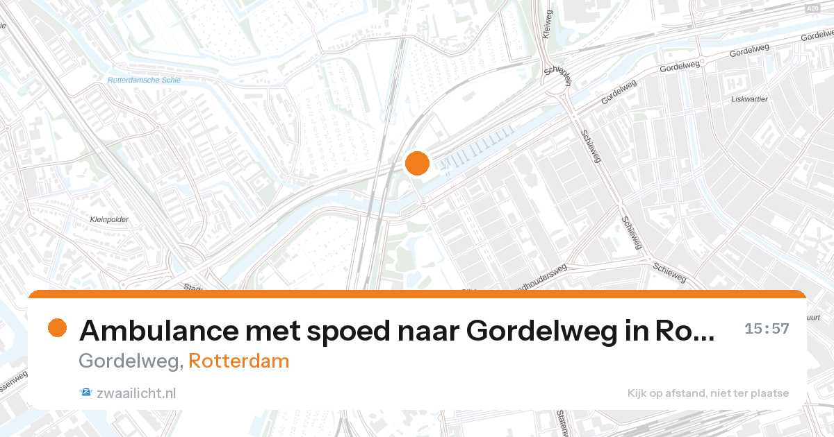 Ambulance met spoed naar Gordelweg in Rotterdam — 17 mrt 2026