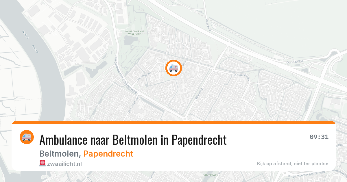 Ambulance naar Beltmolen in Papendrecht — 2 jun 2026