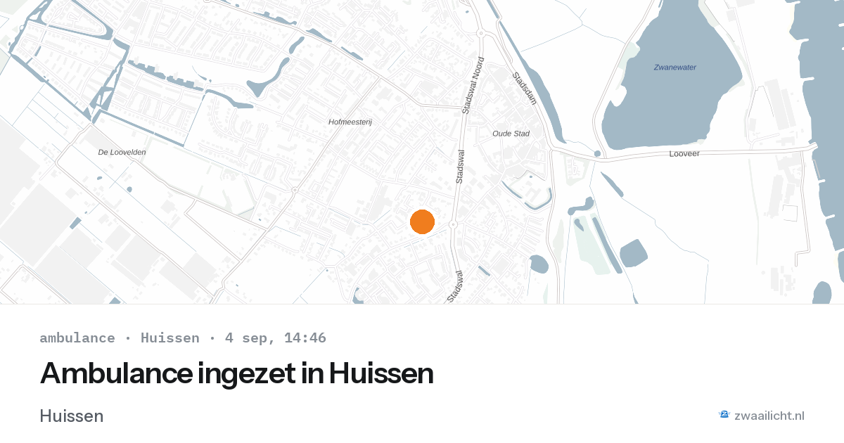 Ambulance ingezet in Huissen — 4 sep 2026