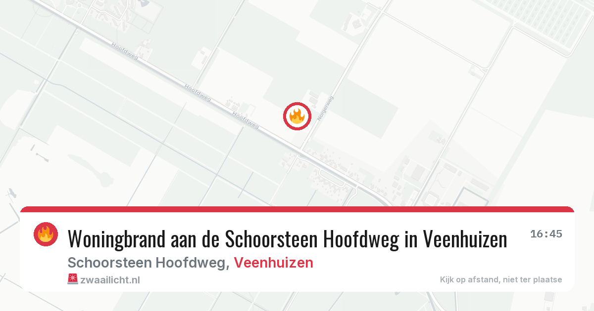 Woningbrand aan de Schoorsteen Hoofdweg in Veenhuizen — 30 jan 2026
