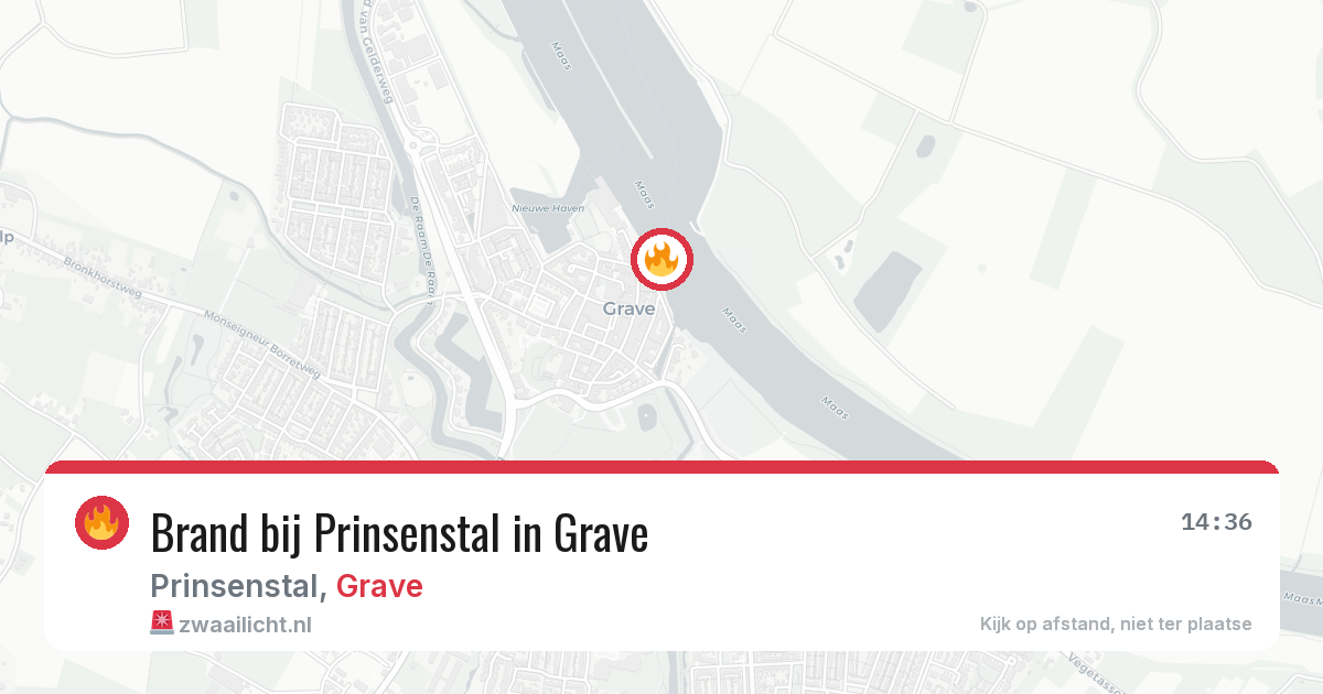 Brand bij Prinsenstal in Grave — 16 jun 2026