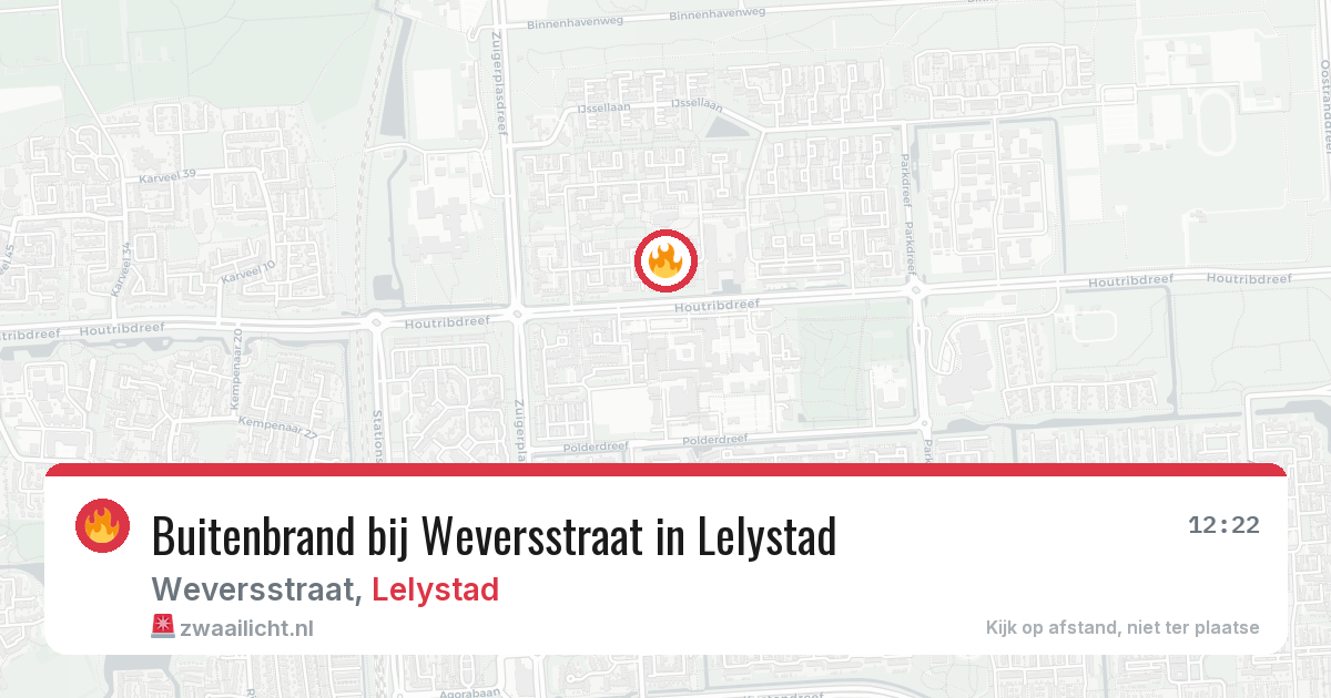 Buitenbrand bij Weversstraat in Lelystad — 11 mei 2026