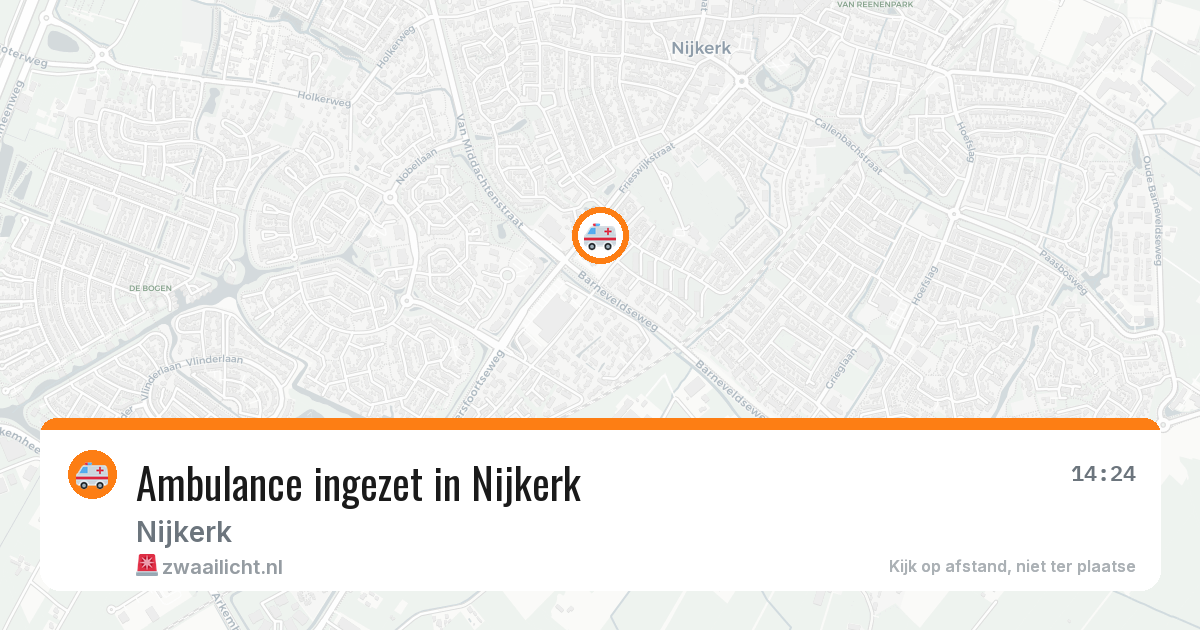 Ambulance ingezet in Nijkerk — 11 mei 2026
