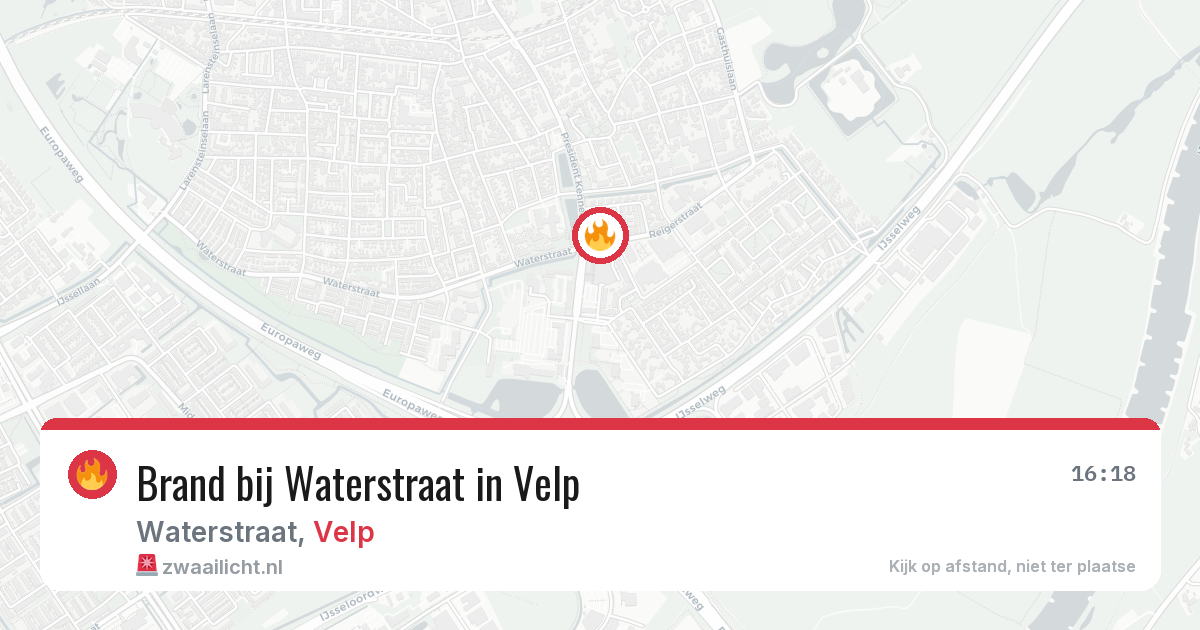Brand bij Waterstraat in Velp — 3 jul 2026