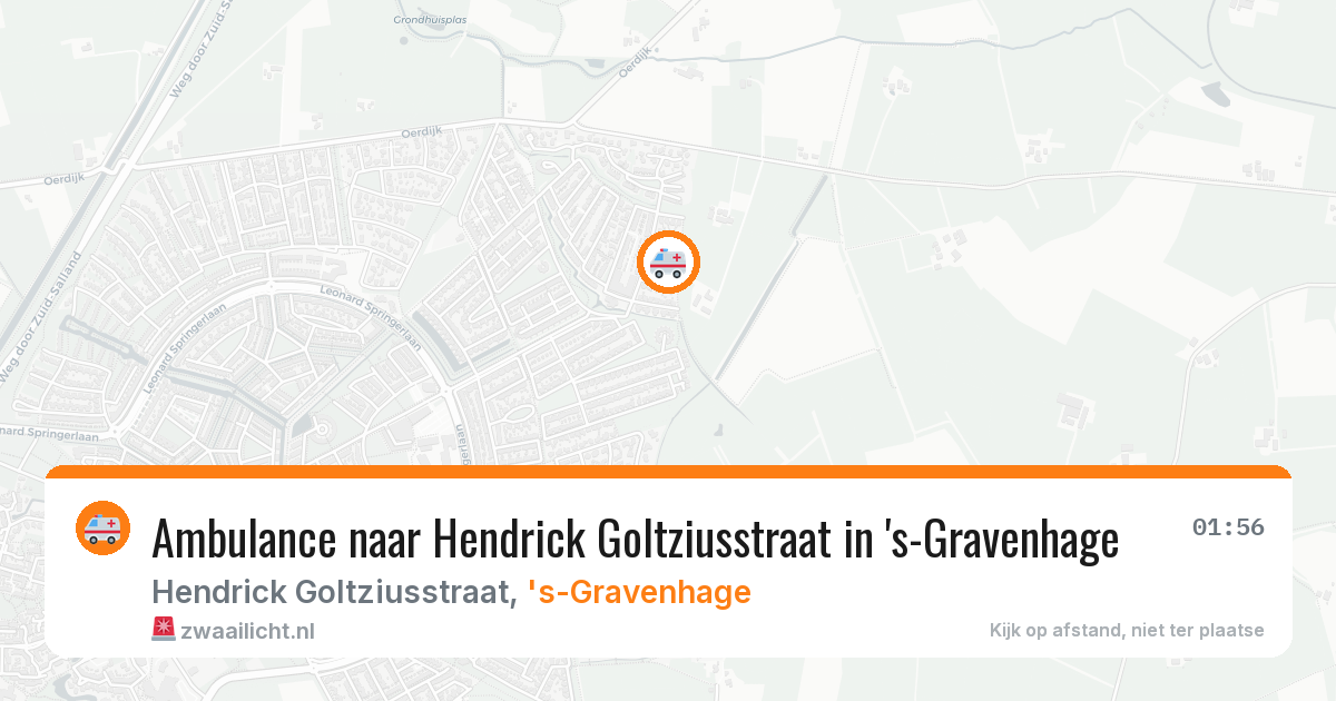 Ambulance naar Hendrick Goltziusstraat in 's-Gravenhage — 9 feb 2026