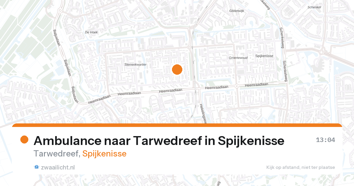 Ambulance naar Tarwedreef in Spijkenisse — 27 aug 2026