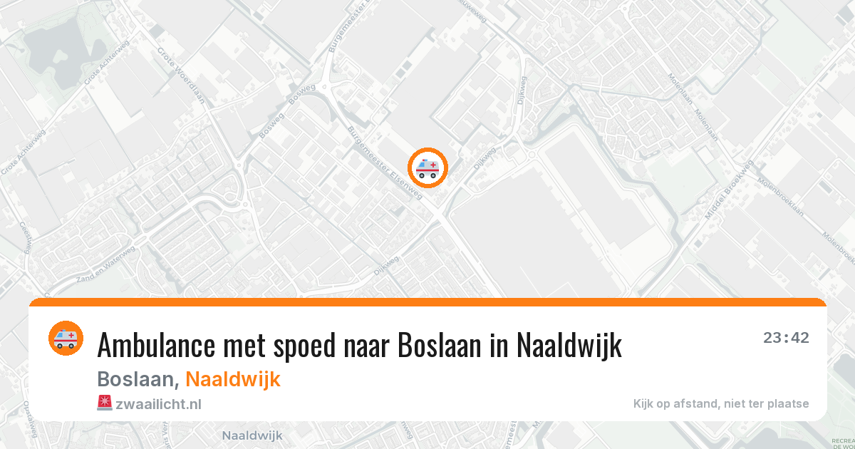 Ambulance met spoed naar Boslaan in Naaldwijk — 24 mei 2026